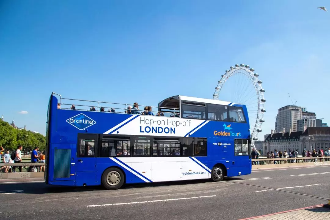 ロンドンまたはウィンザー 乗り降り自由バス（Golden Tours提供）