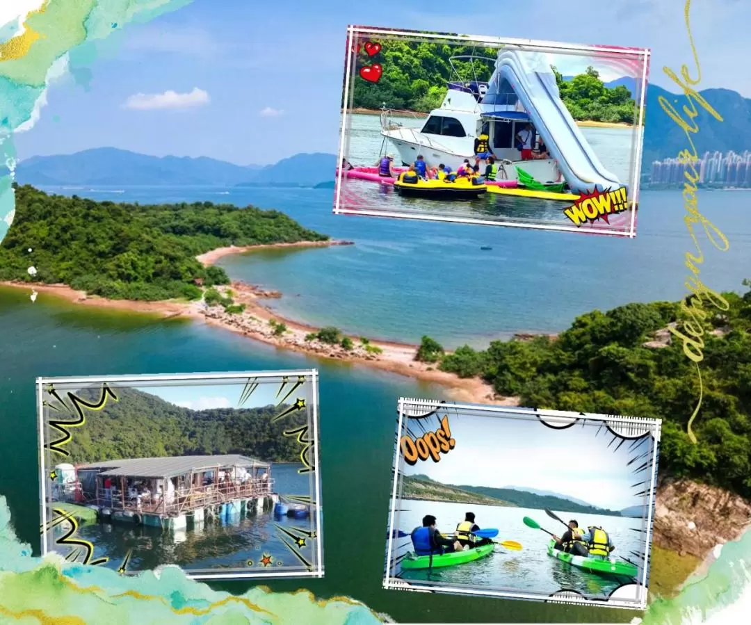 Tai Po Ma Shi Chau Geopark+Fishing+Yacht Slide, Floating Pool&Canoe