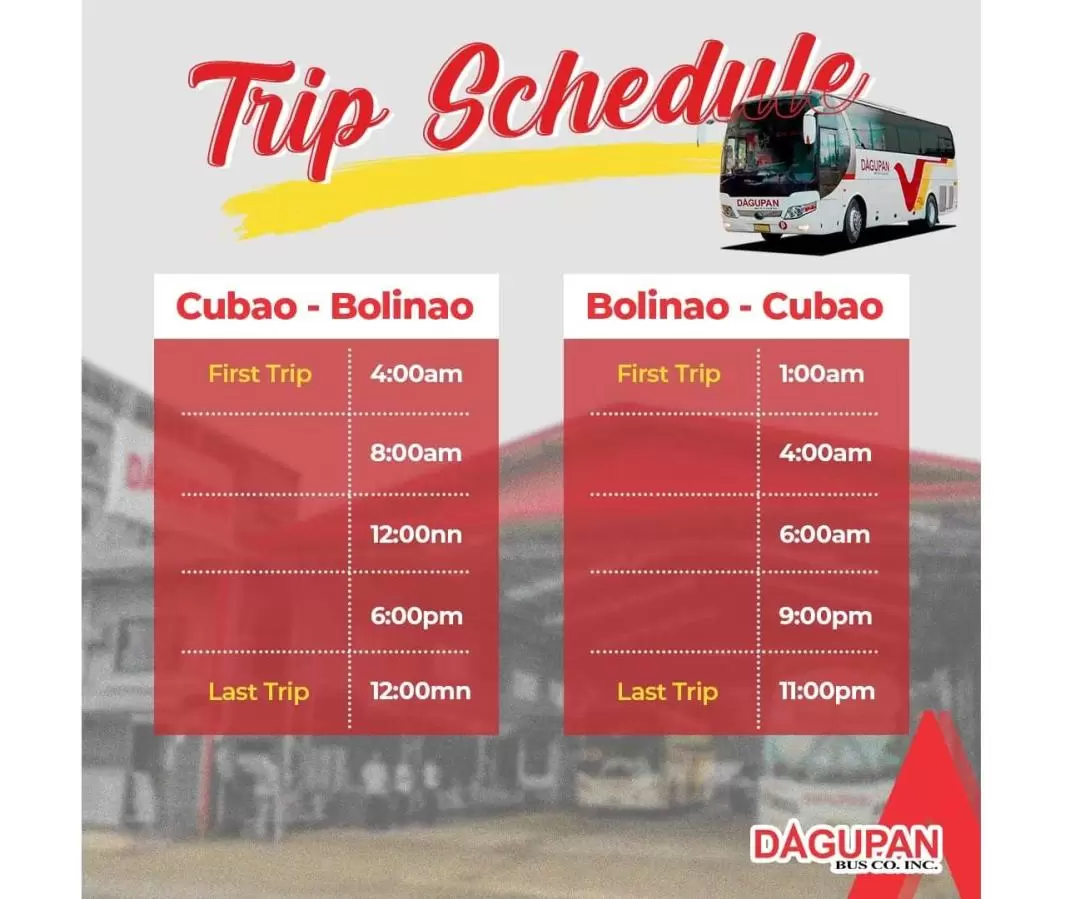 Manila to Bolinao Bus Ticket (Dagupan Bus)