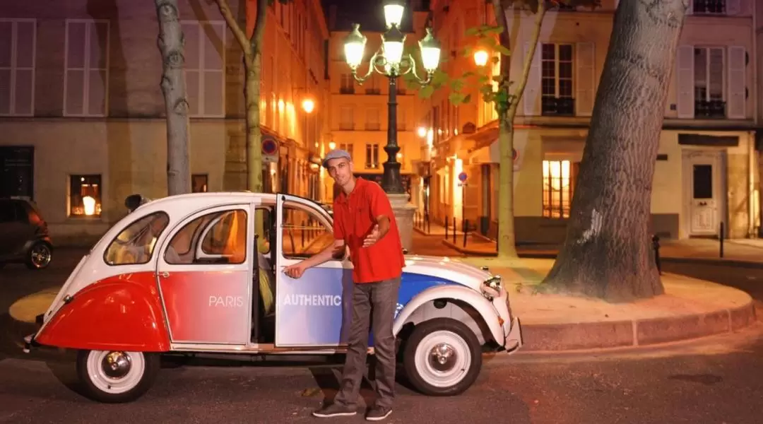 Citroen 2CV Night Tour and Seine River Cruise in Paris