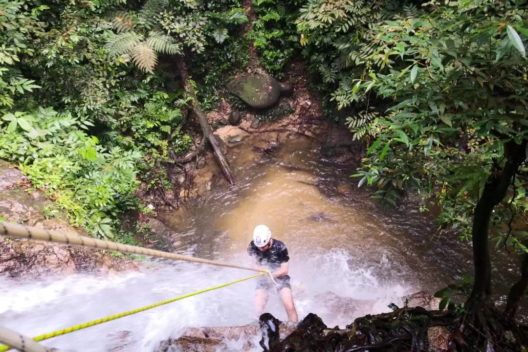 Jungle Trekking with Waterfall Abseiling Adventure & Batu Caves Visit in Kuala Lumpur