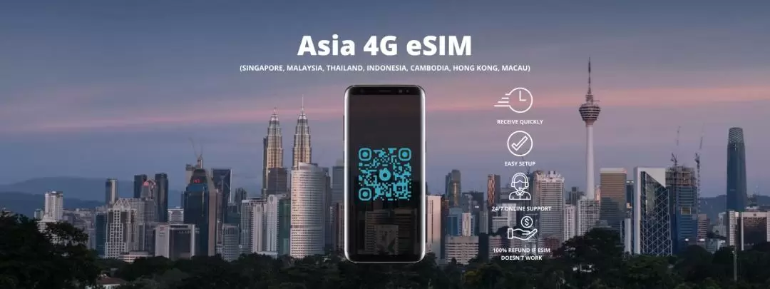 アジア7か国 3G/4G/5G eSIM