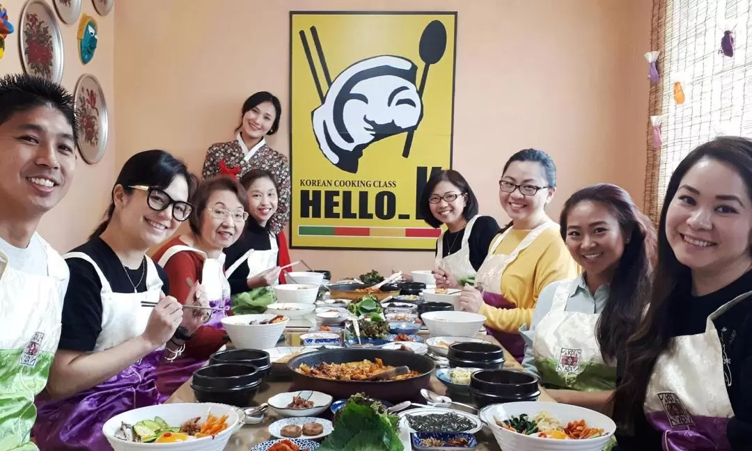 Korean Full-Course Meal Cooking Class at Local Home with Local Market Experience in Seoul