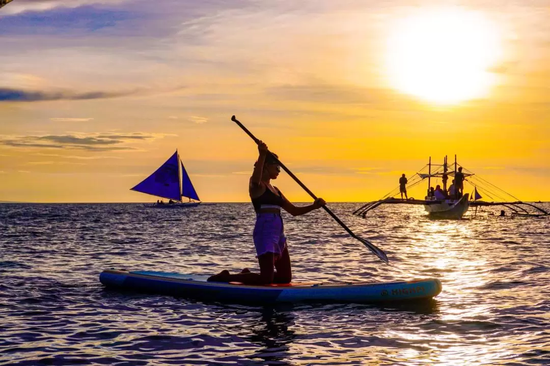 Boracay Sunset Cruise with Kayak, Paddle Board, and Mermaid Tail 