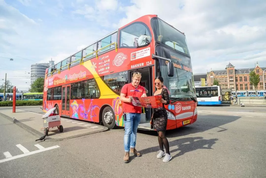 阿姆斯特丹 City Sightseeing 随上随下巴士票（含运河游船）