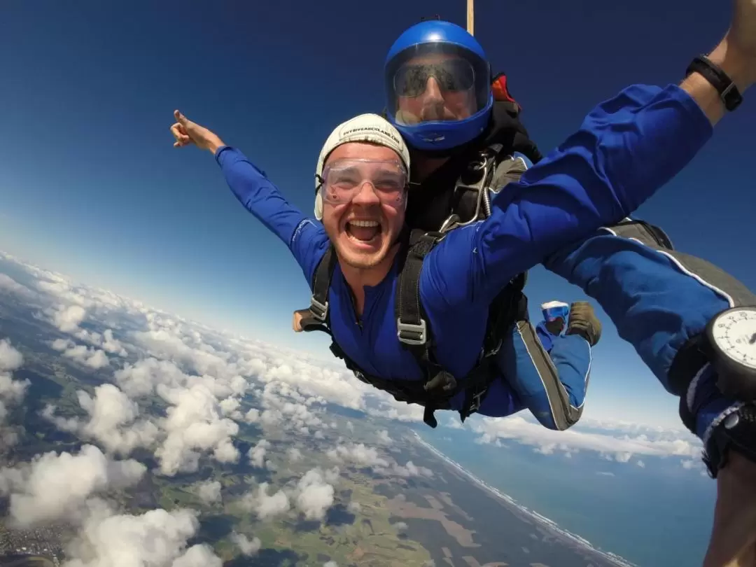 Auckland Tandem Skydive & Gannet Colony Full Day Private Tour