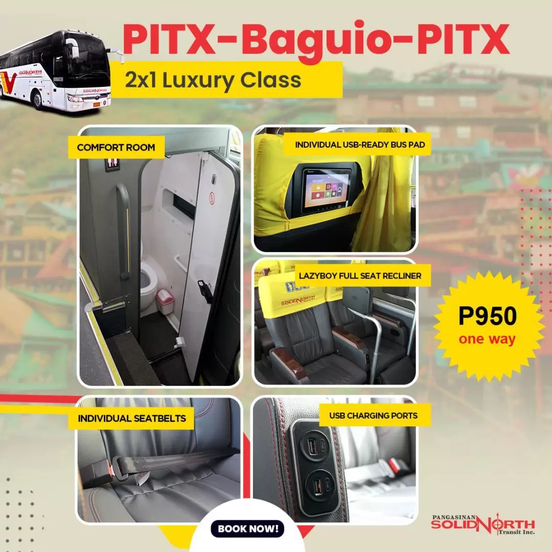 Manila to Baguio Bus Ticket (via PITX and Cubao)