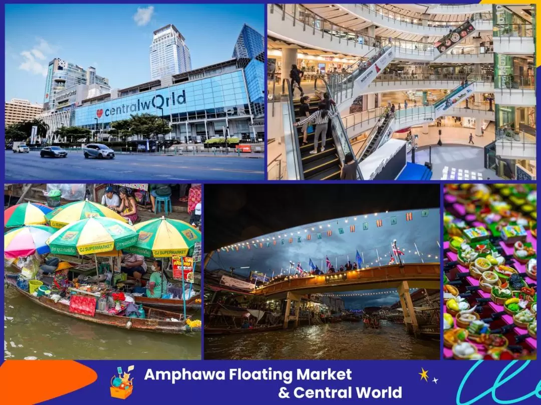 Private Amphawa Floating Market and Erawan museum Day Tour 