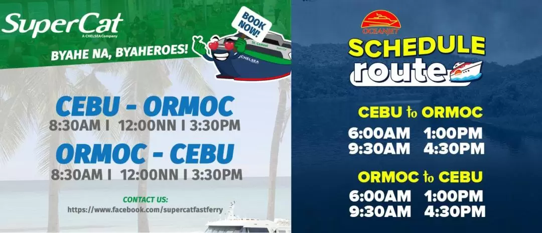 Cebu-Ormoc Ferry Ticket (OceanJet or SuperCat)