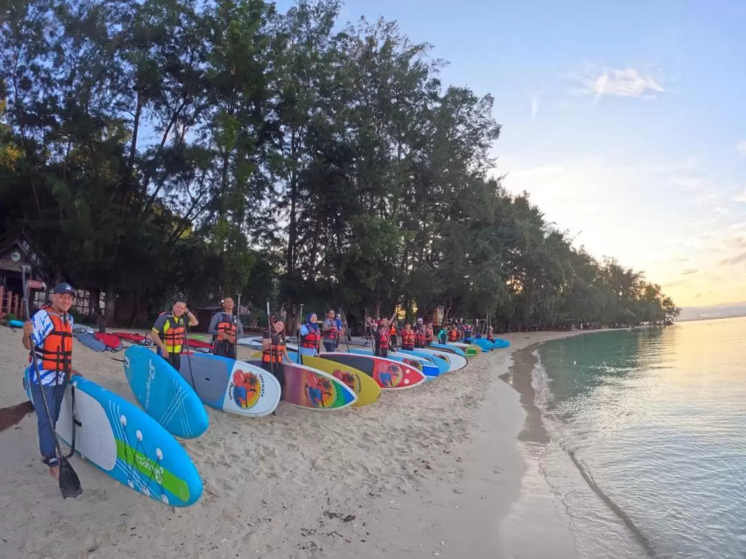 Sunrise & Sunset Stand Up Paddle Boarding Experience with Private Transfer in Kota Kinabalu