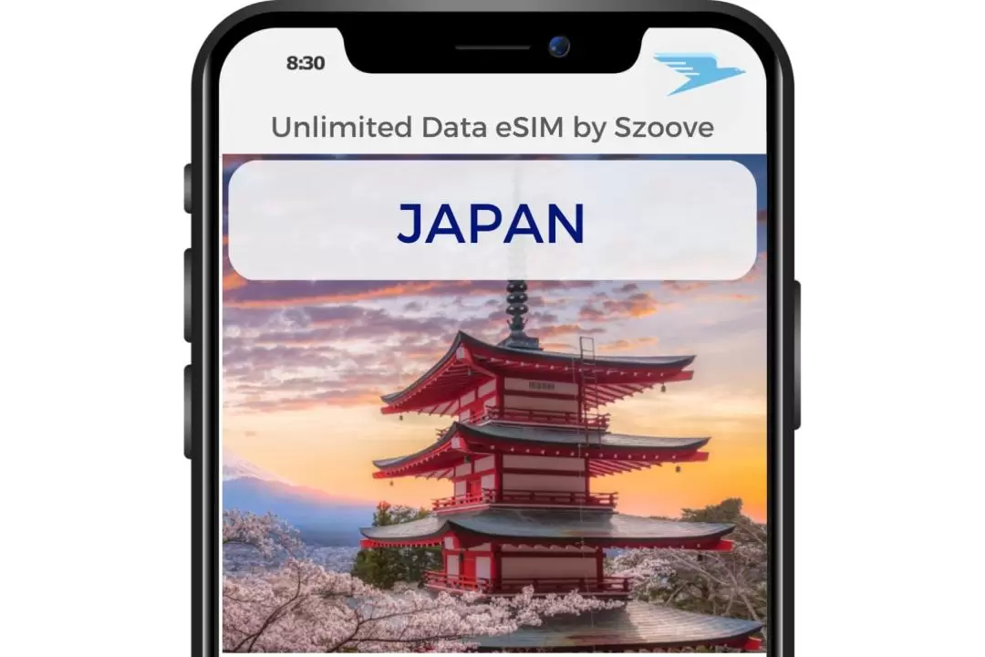 日本1GB FUP無限制數據 / 7 GB/10 GB/15 GB eSIM卡